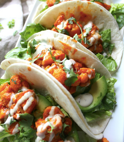 Buffalo Cauliflower Tacos