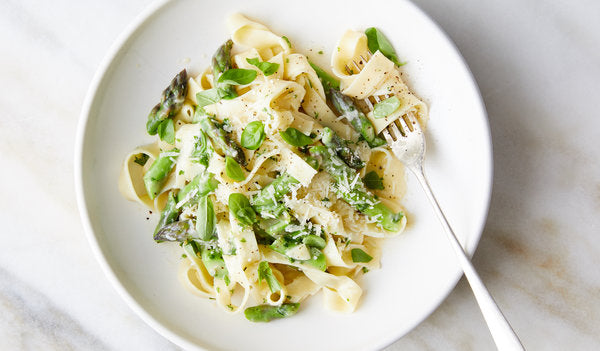 Pasta with green Avocado basil Pesto